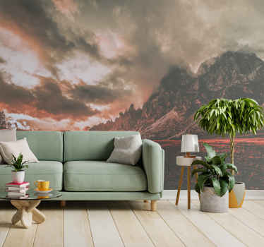 Fotomural de montañas Montañas y cielo colorido - TenVinilo