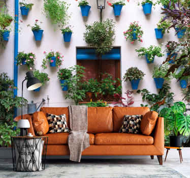 Fotomural flores patio andaluz - TenVinilo