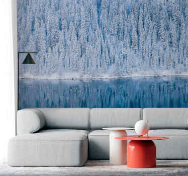 Fototapete See Bergsee im Winter - TenStickers