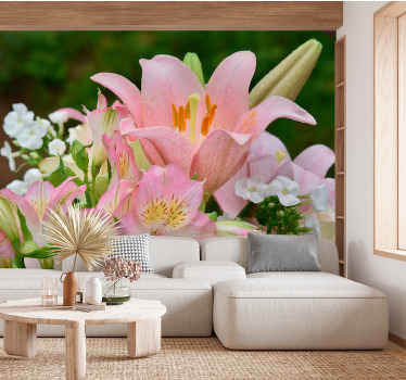 Papier peint panoramique fleur de lys - TenStickers