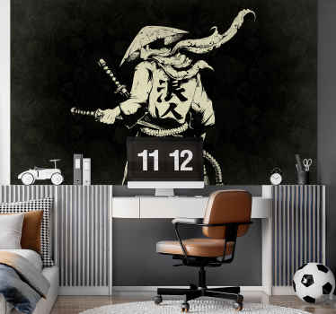 Fotomural juvenil guerrero anime - TenVinilo