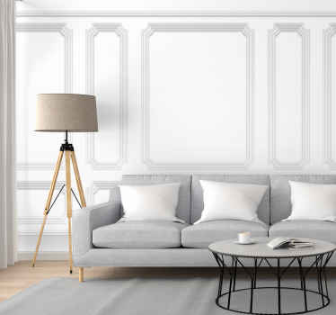 Papel pintado vintage cuarterones clásicos - TenVinilo