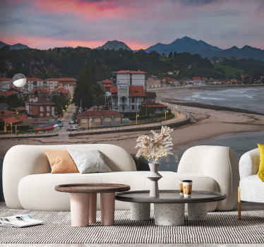 Fotomural mar Ribadesella atardecer - TenVinilo