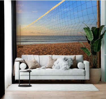 Mural para habitaciones red volley playa - TenVinilo