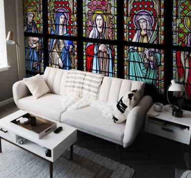 Papier peint vitrail de l'église du Sablon - TenStickers
