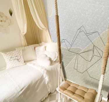 Japanske elefanter design fototapet til børneværelse - TenStickers