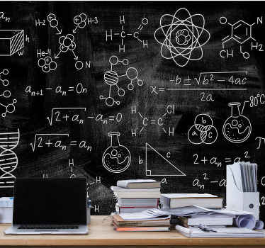 Mural juvenil fórmulas científicas - TenVinilo