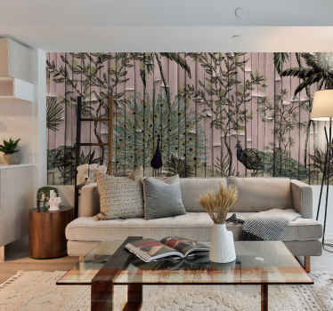 Bamboo Chinoiserie  zen mural - TenStickers