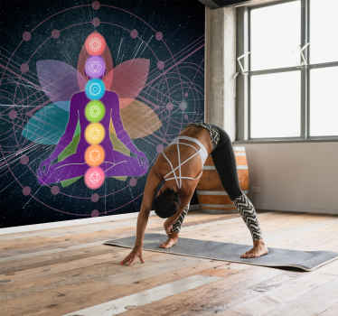 Fotomural figura mística chakras - TenVinilo