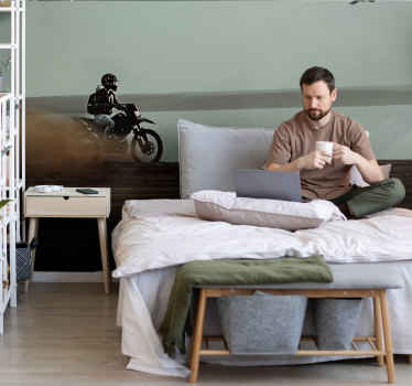 Fotomural motos motorista veloz - TenVinilo