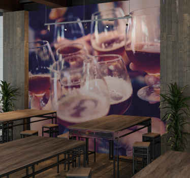 Fotomural de copas brindar - TenVinilo