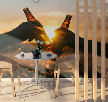 Fotomural de cerveza brindando - TenVinilo