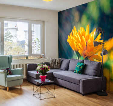 Marigolds background mural wallpaper - TenStickers