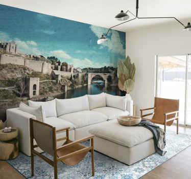 Fotomural ciudad Toledo río Tajo - TenVinilo