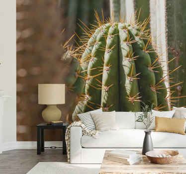 Mural de desierto cactus de cerca - TenVinilo