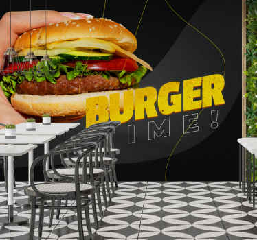 Burger Time photo wall mural - TenStickers
