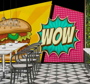 Comic Burger food  wall mural - TenStickers