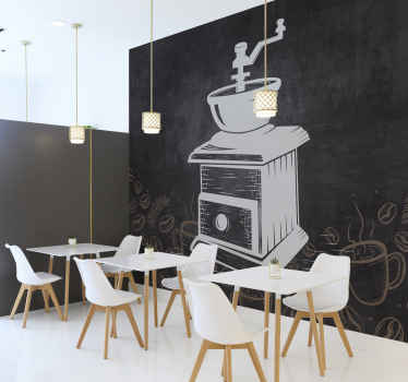 Fotomural vintage dibujo molinillo - TenVinilo