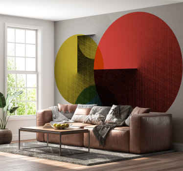 Fototapete Kreise aus Zement - TenStickers