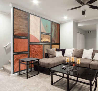 Fototapete Original Rahmen mit Holz - TenStickers