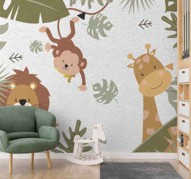 Tapisserie murale animaux style bohème - TenStickers