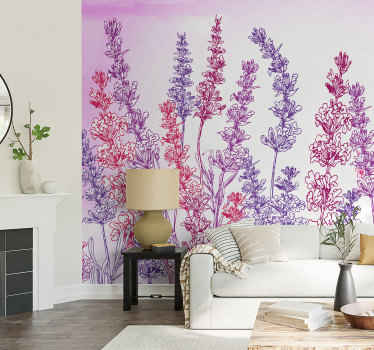 French lavander flowers wall mural - TenStickers