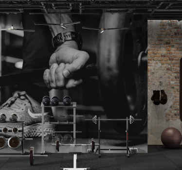 fotomural pesas blanco y negro - TenVinilo