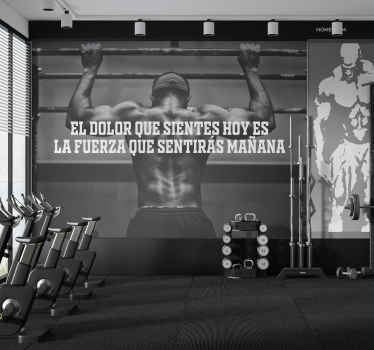 fotomural Frase Entrenamiento - TenVinilo