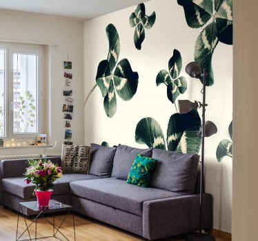 Mural pared naturaleza Trébol Moderno - TenVinilo