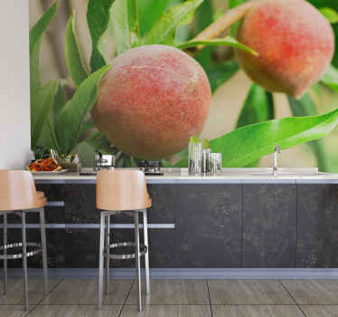 Growing Peaches wall mural - TenStickers