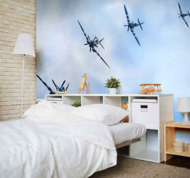 Incoming Spitfires photo mural - TenStickers