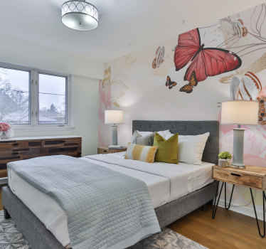 Papier peint panoramique papillons - TenStickers