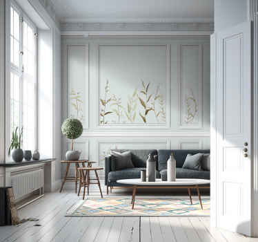 Tapisserie murale moulage avec motif plantes - TenStickers