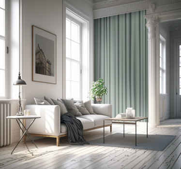 Tapisserie murale effet rideau vert d'eau - TenStickers