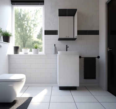 Blanco azulejosWhite Tiles wall mural - TenStickers