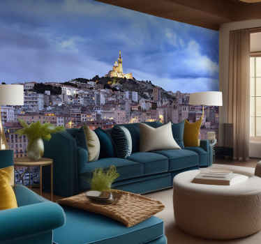 Tapisserie murale Vieux port de Marseille - TenStickers