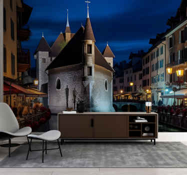 Tapisserie murale ville Annecy - TenStickers