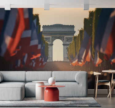 Tapisserie murale Fête Nationale Paris - TenStickers