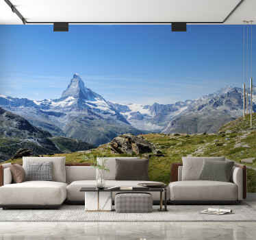 Tapisserie murale montagne des alpes - TenStickers