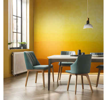 hills at sunset Yellow wall mural - TenStickers