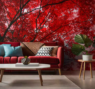 red branches tree mural - TenStickers