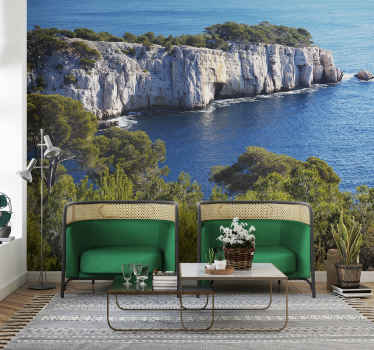 Tapisserie murale calanques de Marseille - TenStickers