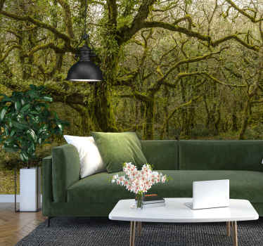 Papel pintado verde alcornocales Algeciras - TenVinilo