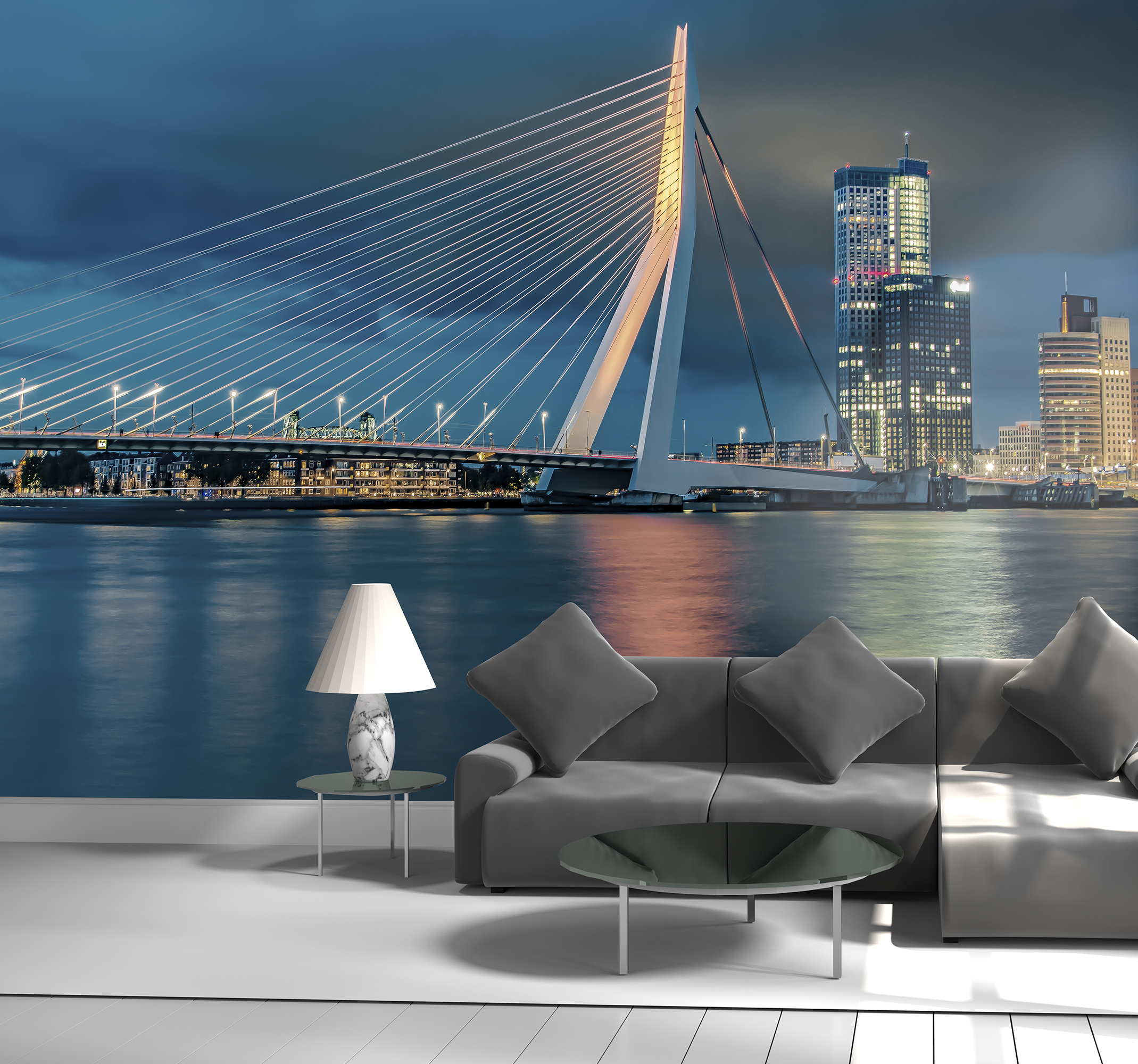 Rotterdam skyline fotobehang behang