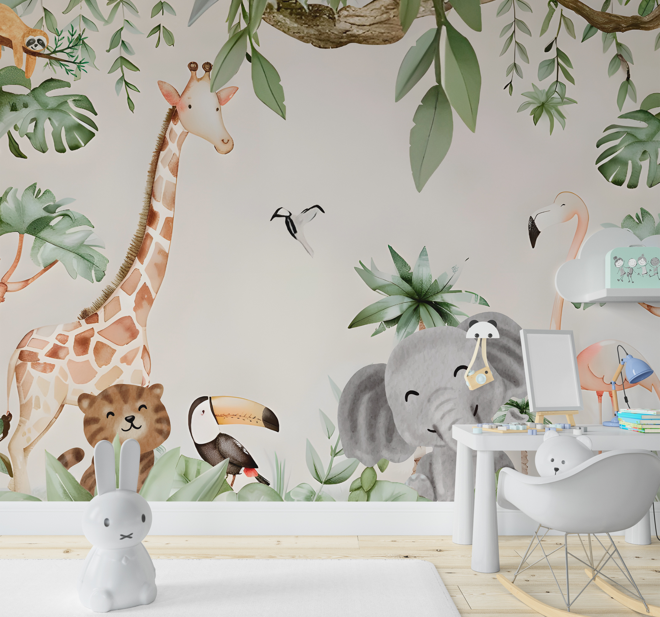 Fotomural infantil animales selva