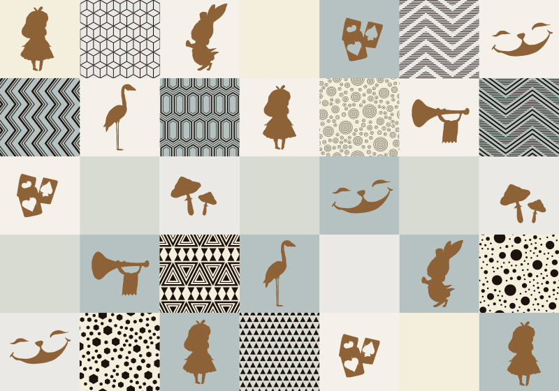 Papier peint Alice au pays des merveilles - TenStickers