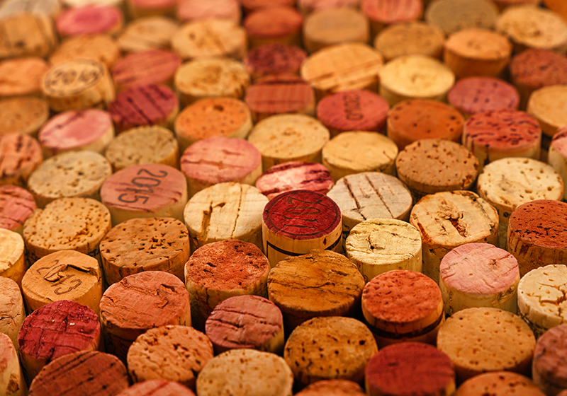 Colorful wine corks 3d mural wallpaper TenStickers