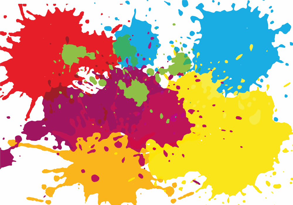 Mural pared abstracto Colores de pintura de colores - TenVinilo