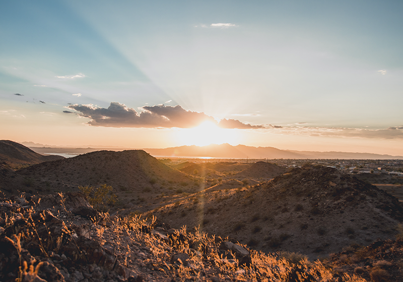 Sunset View desert wall mural - TenStickers