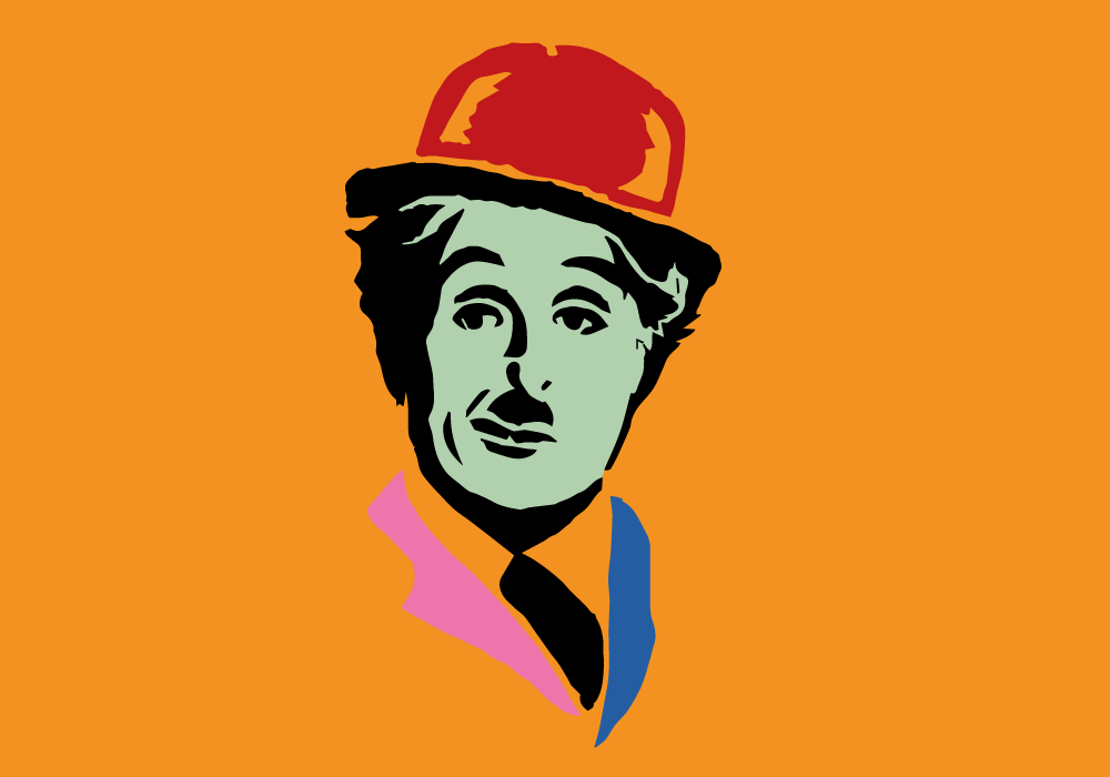 Charlie Chaplin Pop Art painting murals - TenStickers
